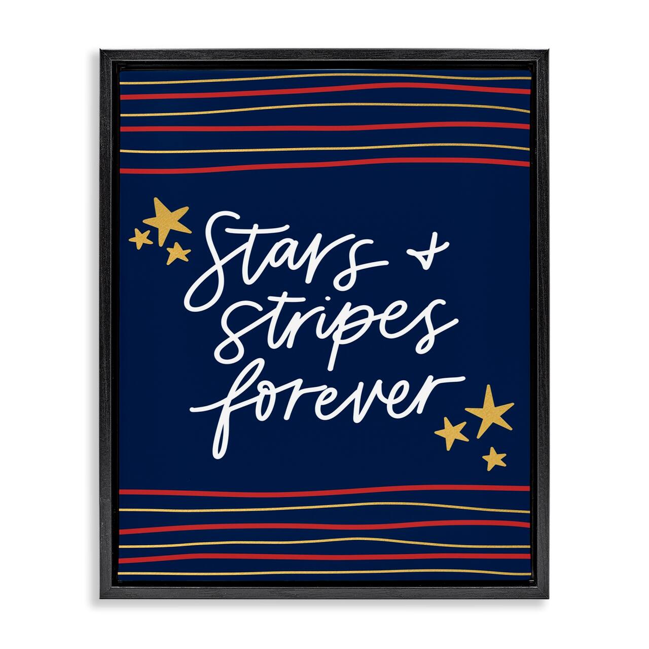 Stupell Industries Stars Stripes Forever Americana Independence Day Floater Framed Art